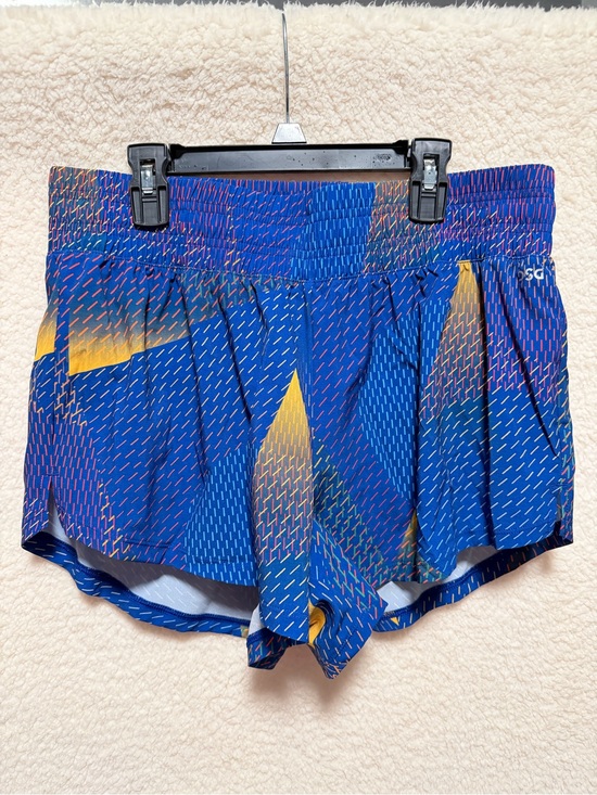 DSG Pants - DSG High-Rise Lined Running Shorts Stride Blue Yellow Athletic Size Medium NEW